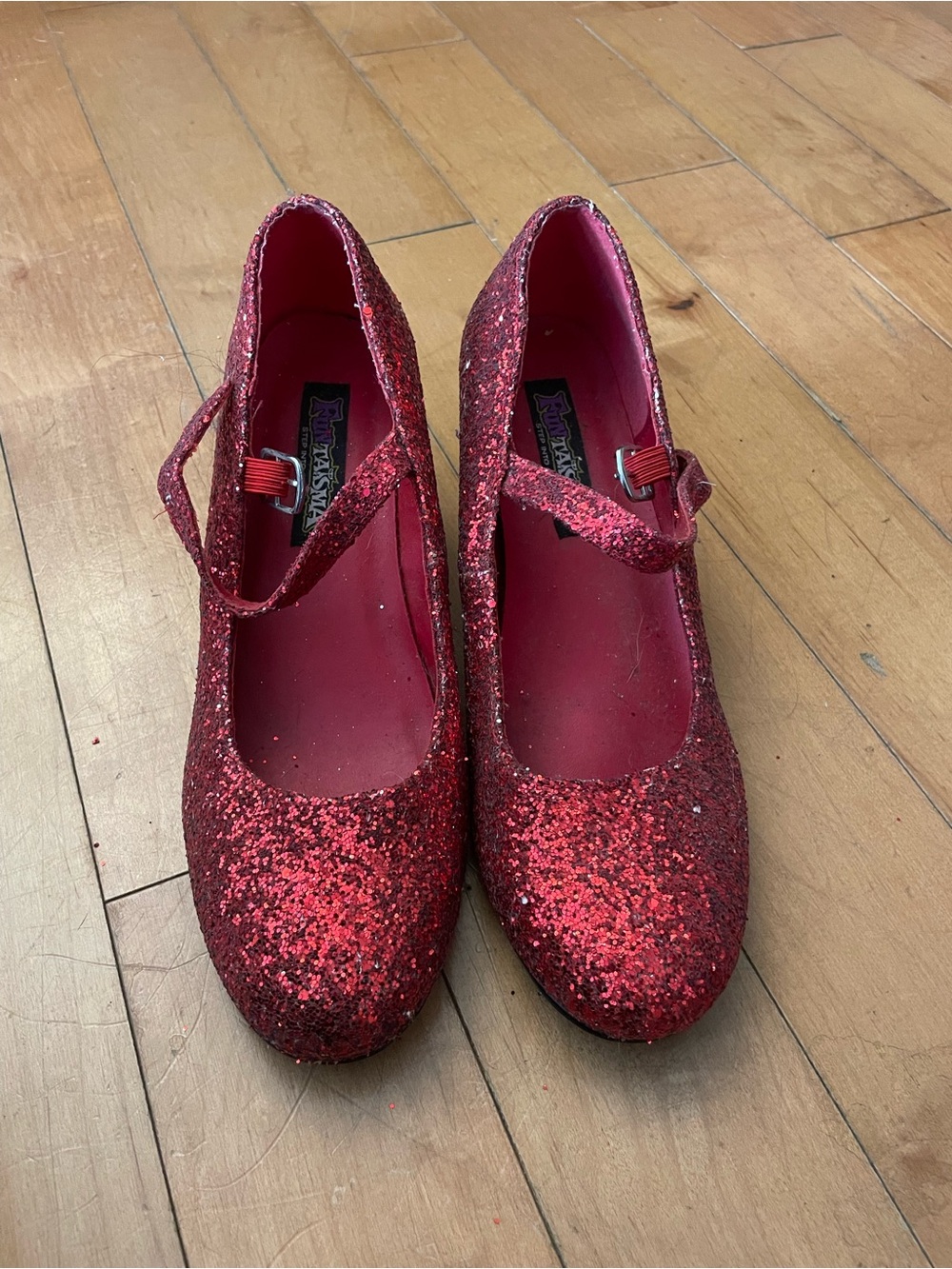 Red Glitter Mary Jane Dorthy wizard of oz heels - Women's Sparkle Shoes size 7